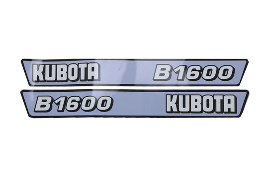 Bonnet decal sticker set Kubota B1600