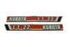 Bonnet decal sticker set L1-22