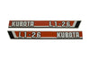 Bonnet decal sticker set Kubota L1-26