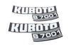 Bonnet decal sticker set Kubota B7001