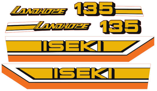 Bonnet decal sticker set Iseki Landhope TU135
