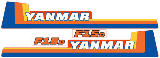 Bonnet decal sticker set Yanmar F15