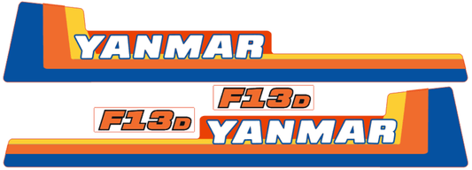Bonnet decal sticker set Yanmar F13