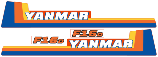 Bonnet decal sticker set Yanmar F16