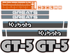 Bonnet decal sticker Kubota GT5