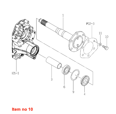 Șurub roată Iseki (spate) TA, TF, TG, TH, TK, TLE, TM, TU, Massey Ferguson,