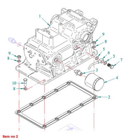 Lift cover gasket Captain 273, Startrac 273,