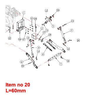 Știft pentru cârlig de remorcare în 3 puncte 14mm Captain, Startrac, Antonio Carraro, etc.