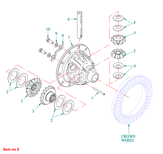 Gear rear differential Captain 273, Startrac 273,