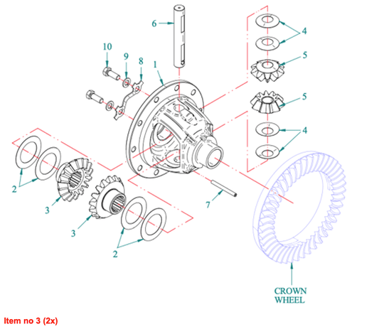 Gear 10T differential (rear) Captain 273, Startrac 273,