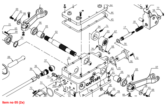 Sleeve Ø30x Ø42x40 lifting shaft Captain 260,