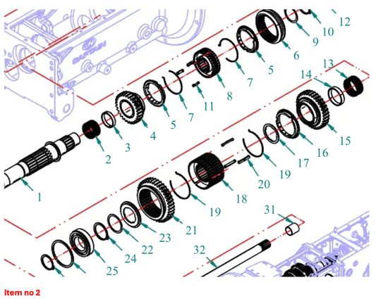 Needle bearing 42x47x27mm Captain 200DI, 250DI, 260, 273, 280, 280DX,