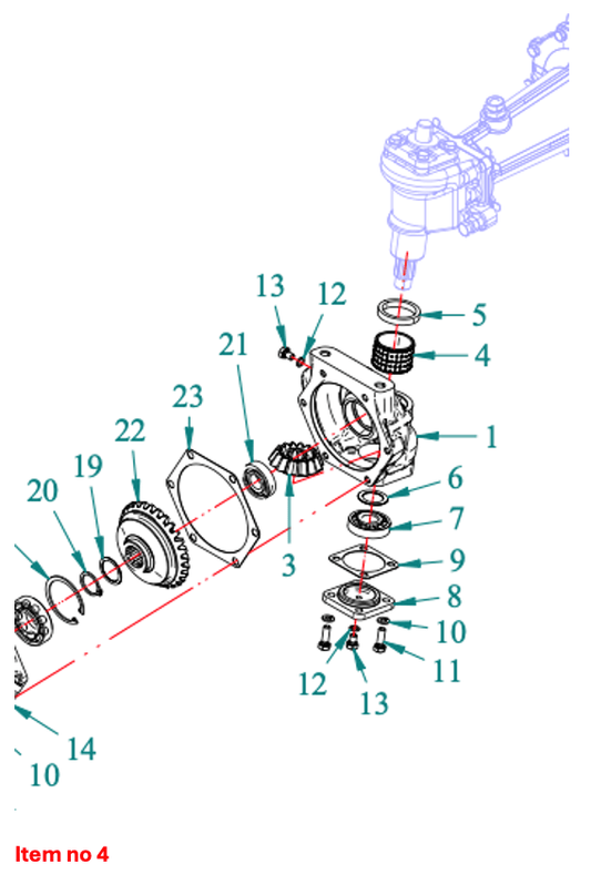 Bucșă pentru carcasă verticală 4WD Captain 260 (7G),