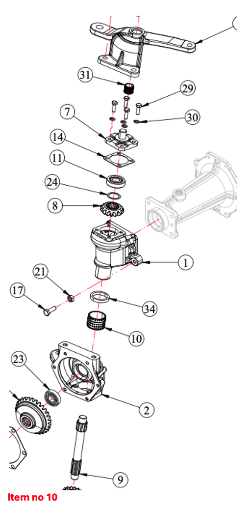 Bush for vertical housing 4WD Captain, Startrac, Antonio Carraro, Etc.,