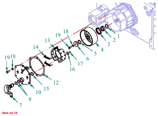 Spring brake shoe Captain 200DI, 250DI, 260, 273, 280, 280DX, (old version)