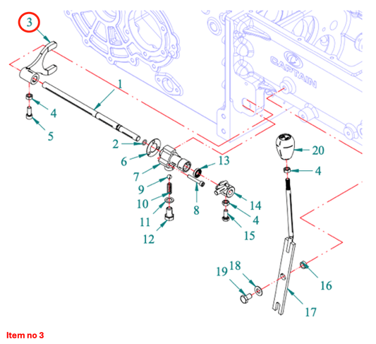 Activare furcă schimbător 4WD Captain 273, Startrac 273,