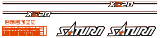 Bonnet decal sticker set Kubota Satrun X-20