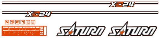 Bonnet decal sticker set Kubota Saturn X-24