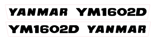 Bonnet decal sticker set Yanmar YM1602