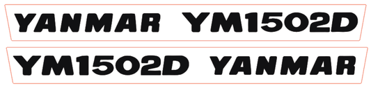 Bonnet decal sticker set Yanmar YM1502