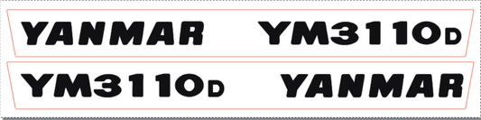 Bonnet decal sticker set Yanmar YM3110